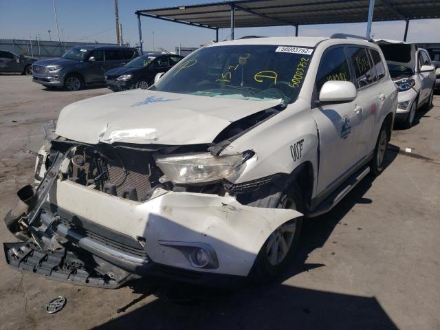 5TDZK3EH4DS116578 - 2013 TOYOTA HIGHLANDER WHITE photo 2