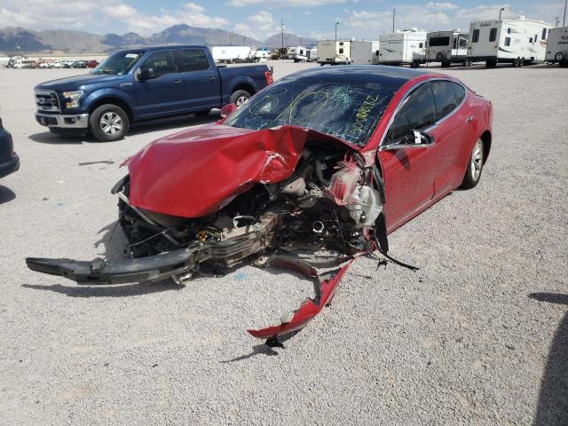5YJSA1E2XHF190327 - 2017 TESLA MODEL S Tünd qırmızı foto 2