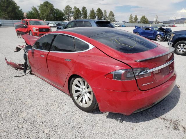 5YJSA1E2XHF190327 - 2017 TESLA MODEL S Tünd qırmızı foto 3