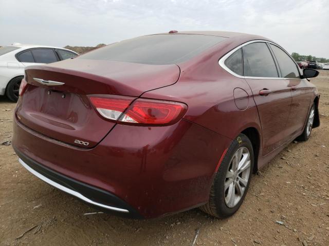 1C3CCCAB4FN681396 - 2015 CHRYSLER 200 LIMITE MAROON photo 4