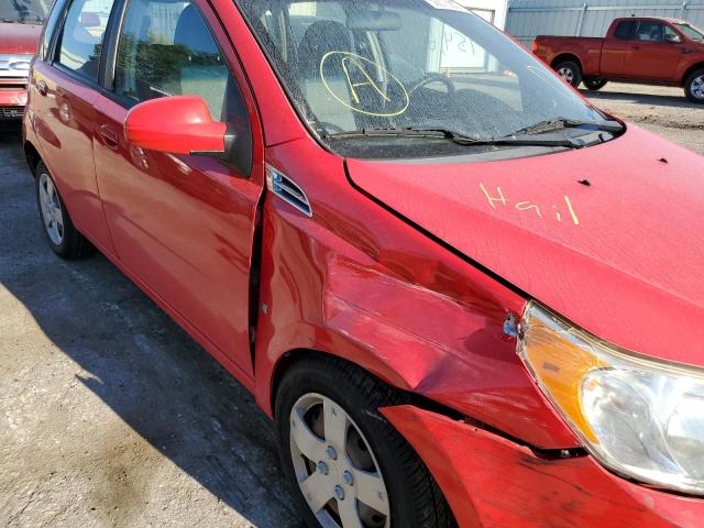 KL1TD66E59B312458 - 2009 CHEVROLET AVEO LS 红色 照片 9