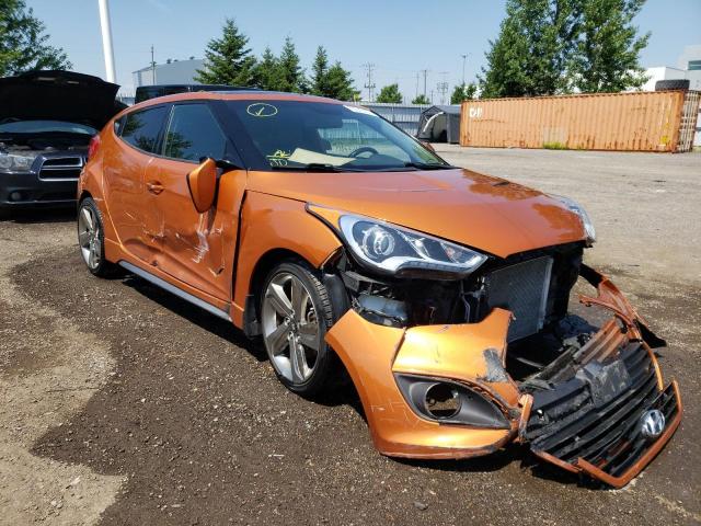 KMHTC6AE7FU244436 - 2015 HYUNDAI VELOSTER T ORANGE photo 1