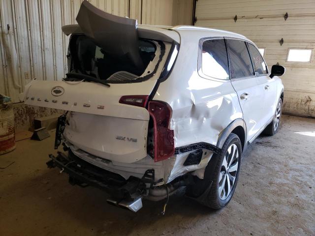 5XYP3DHC4MG111162 - 2021 KIA TELLURIDE WHITE photo 4