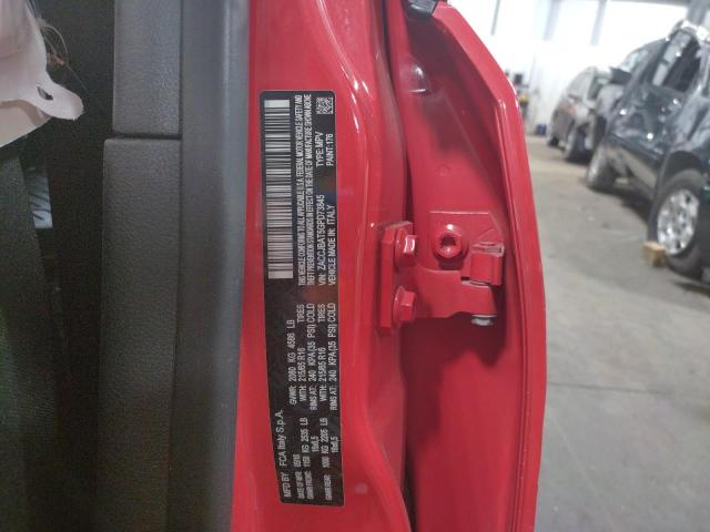 ZACCJBAT5GPD73845 - 2016 JEEP RENEGADE S RED photo 10