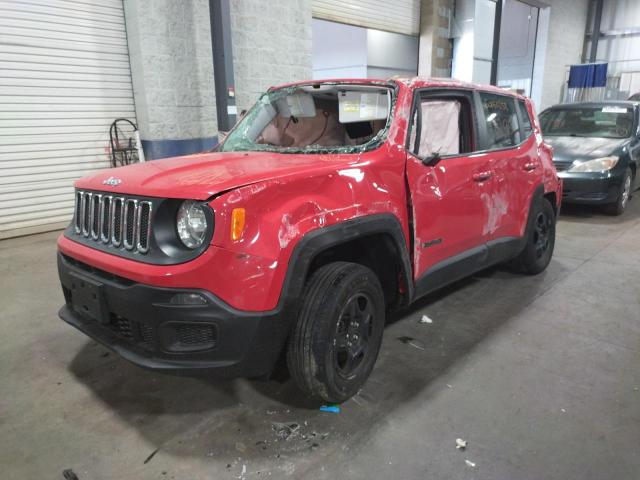 ZACCJBAT5GPD73845 - 2016 JEEP RENEGADE S RED photo 2