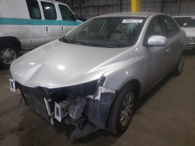 KNAFU4A27B5422582 - 2011 KIA FORTE EX SILVER photo 2