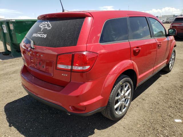 3C4PDDEG1KT687608 - 2019 DODGE JOURNEY GT RED photo 4