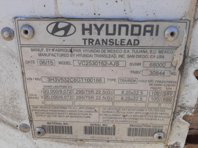 3H3V532C6GT100166 - 2016 HYUNDAI TRAILER SILVER photo 10