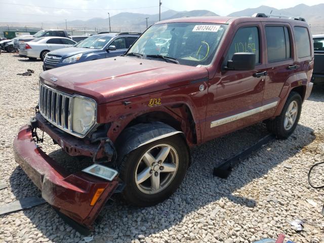 1J8GN58K88W235217 - 2008 JEEP LIBERTY LI BURGUNDY photo 2