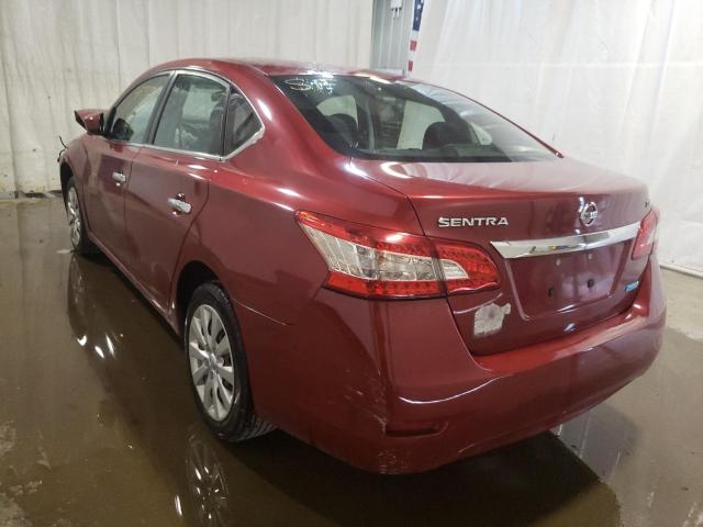 3N1AB7AP4EY269394 - 2014 NISSAN SENTRA S MAROON photo 3