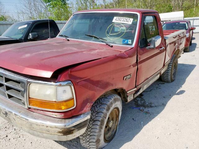 1FTEF14H3SLC13617 - 1995 FORD F150 MAROON photo 9