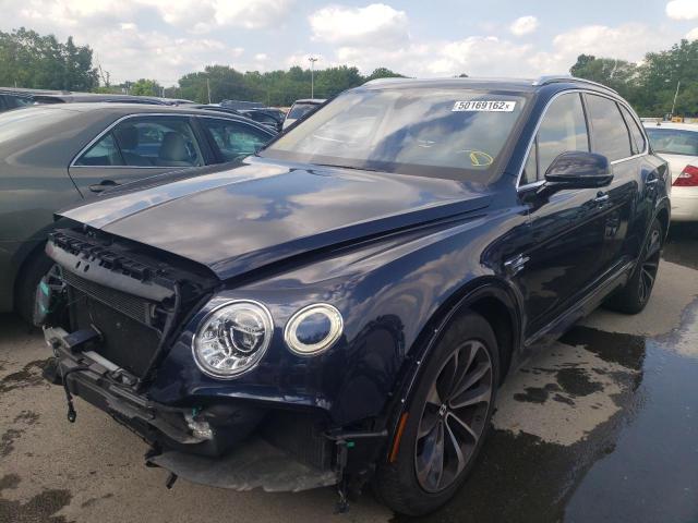 SJAAC2ZV1HC014376 - 2017 BENTLEY BENTAYGA BLUE photo 2