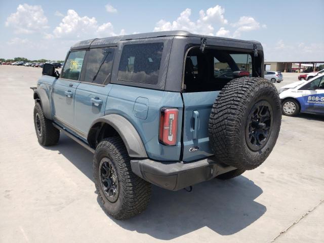 1FMEE5EP3MLA40437 - 2021 FORD BRONCO FIR BLUE photo 3