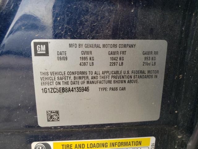 1G1ZC5EB8A4135946 - 2010 CHEVROLET MALIBU 1LT 蓝色 照片 10