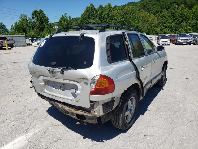 KM8SC13E14U742589 - 2004 HYUNDAI SANTA FE SILVER photo 4