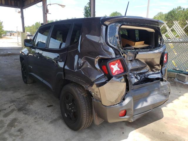 ZACNJAAB4KPK17666 - 2019 JEEP RENEGADE S GRAY photo 3