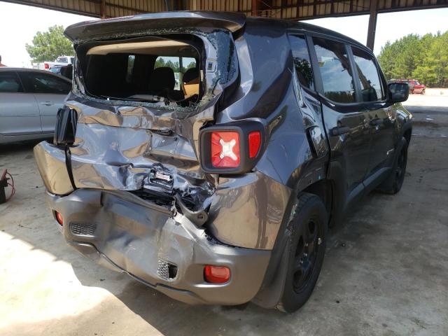 ZACNJAAB4KPK17666 - 2019 JEEP RENEGADE S GRAY photo 4
