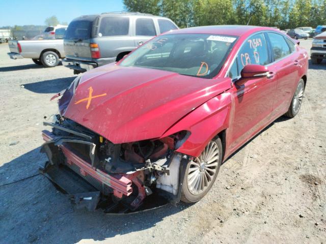 3FA6P0K96FR164529 - 2015 FORD FUSION TIT RED photo 2