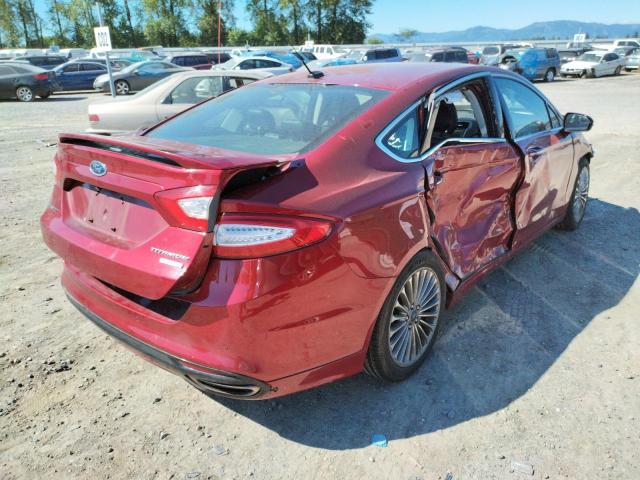 3FA6P0K96FR164529 - 2015 FORD FUSION TIT RED photo 4