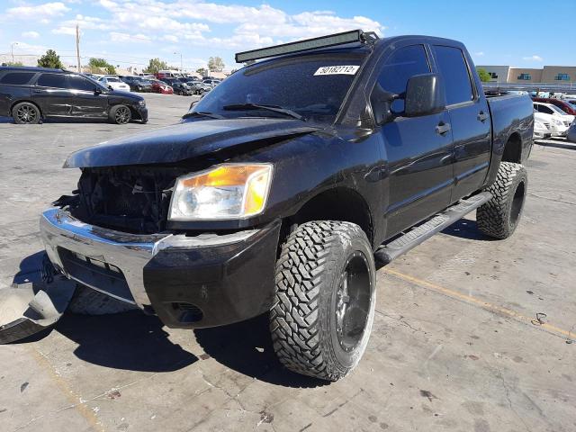 1N6AA0EC8DN302503 - 2013 NISSAN TITAN S BLACK photo 2