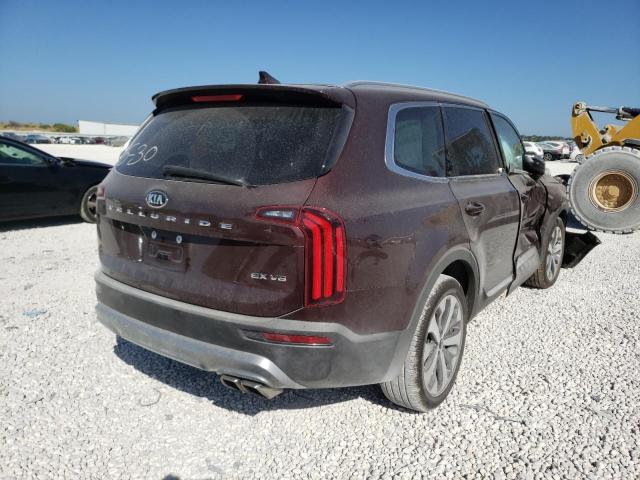 5XYP34HCXLG093894 - 2020 KIA TELLURIDE MAROON photo 4