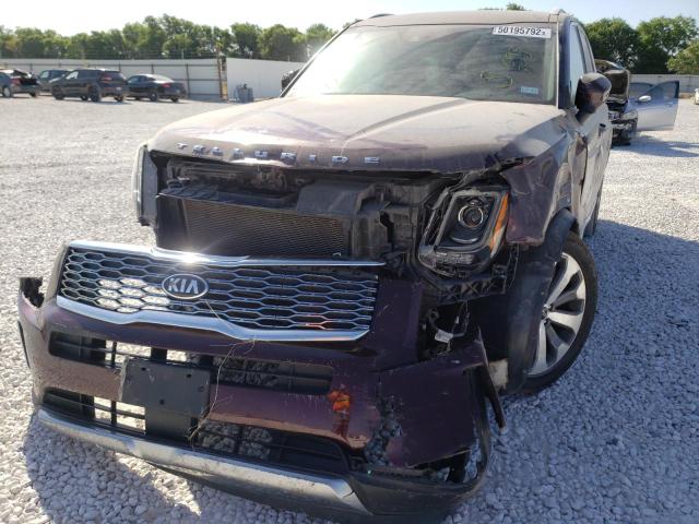 5XYP34HCXLG093894 - 2020 KIA TELLURIDE MAROON photo 9