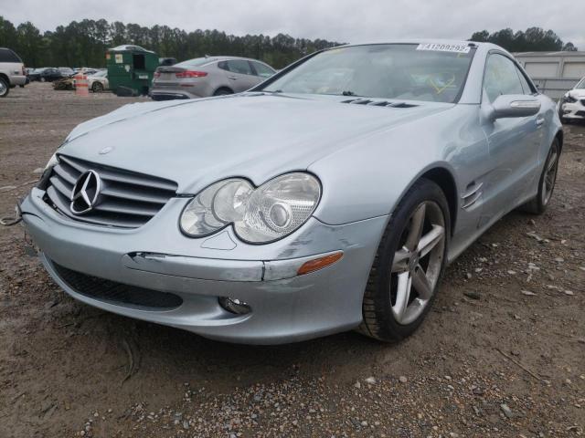 WDBSK75F14F072285 - 2004 MERCEDES-BENZ SL 500 BLUE photo 2