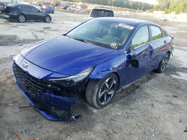 KMHLP4AG6MU072617 - 2021 HYUNDAI ELANTRA LI BLUE photo 2