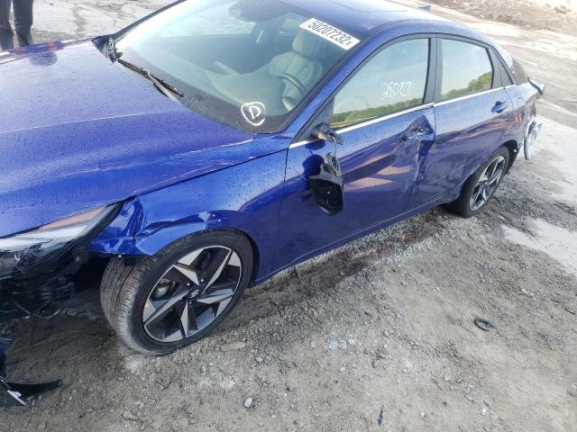 KMHLP4AG6MU072617 - 2021 HYUNDAI ELANTRA LI BLUE photo 9