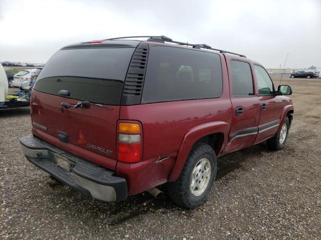 1GNFK16T35J240485 - 2005 CHEVROLET SUBURBAN K RED photo 4