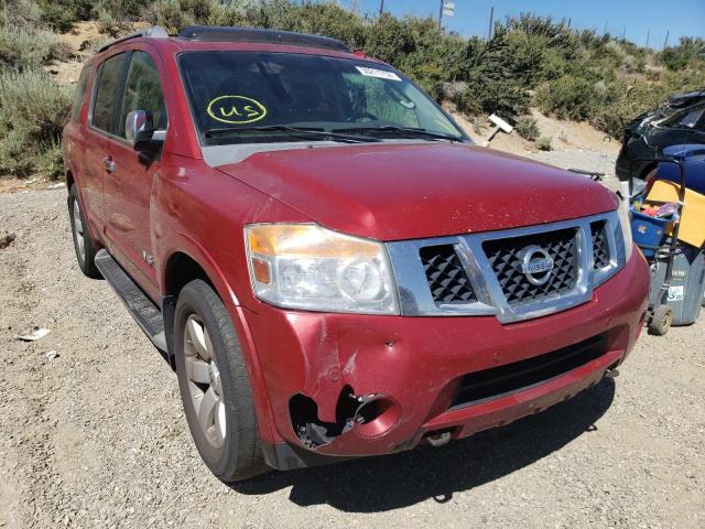 5N1AA08C18N612153 - 2008 NISSAN ARMADA SE MAROON photo 1