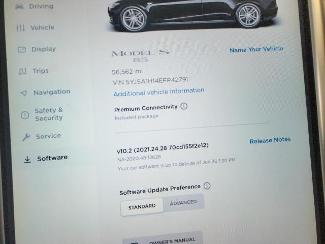 5YJSA1H14EFP42791 - 2014 TESLA MODEL S Qara foto 8