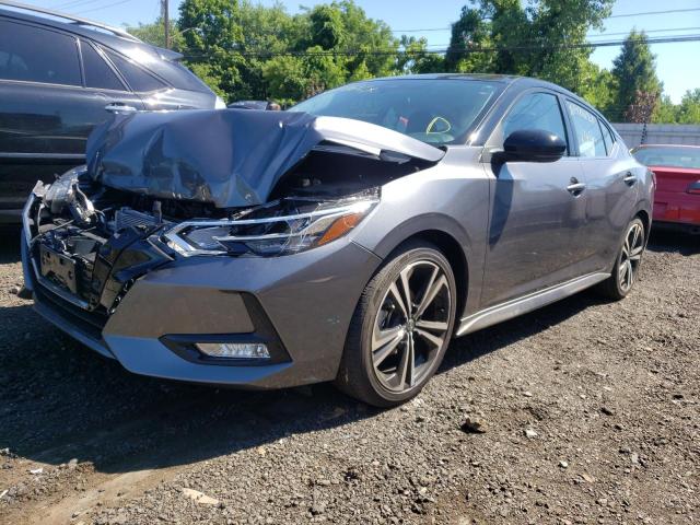 3N1AB8DV4MY263349 - 2021 NISSAN SENTRA SR GRAY photo 2