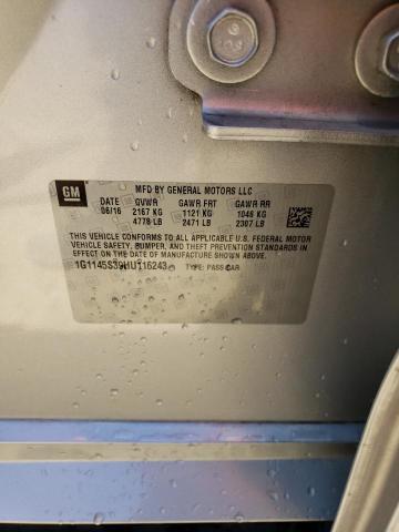 1G1145S39HU116243 - 2017 CHEVROLET IMPALA PRE ვერცხლისფერი ფოტო 10