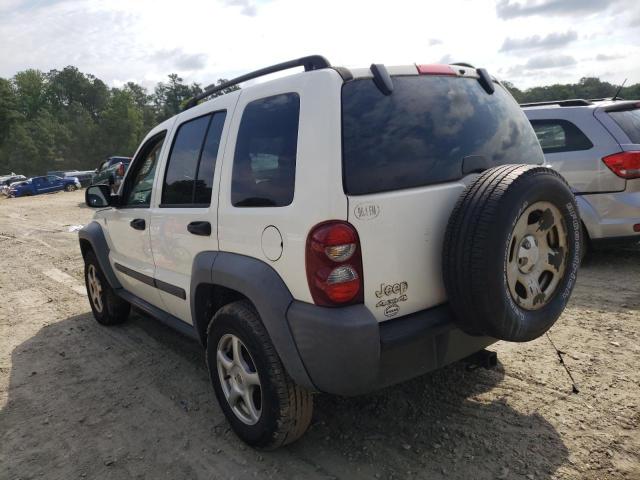 1J4GL48K97W501439 - 2007 JEEP LIBERTY SP WHITE photo 3