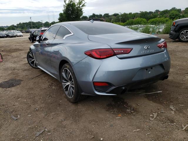 JN1CV7EL0HM320310 - 2017 INFINITI Q60 BASE BLUE photo 3