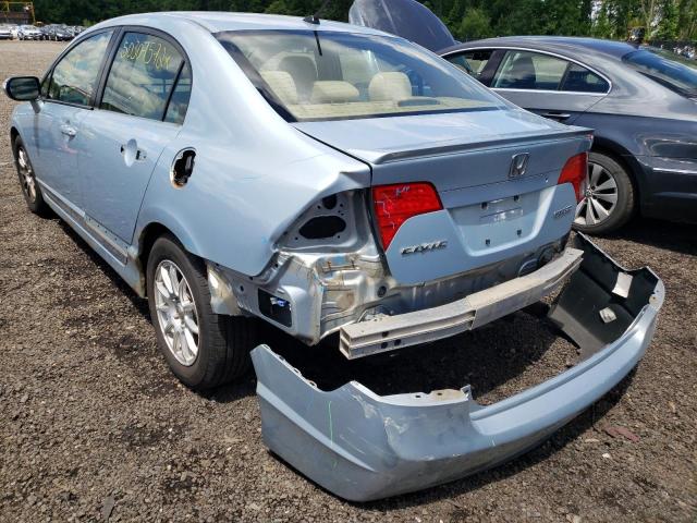 JHMFA36227S012973 - 2007 HONDA CIVIC HYBR BLUE photo 3