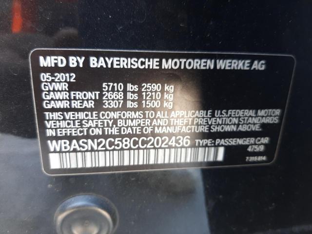 WBASN2C58CC202436 - 2012 BMW 535 IGT BLACK photo 10