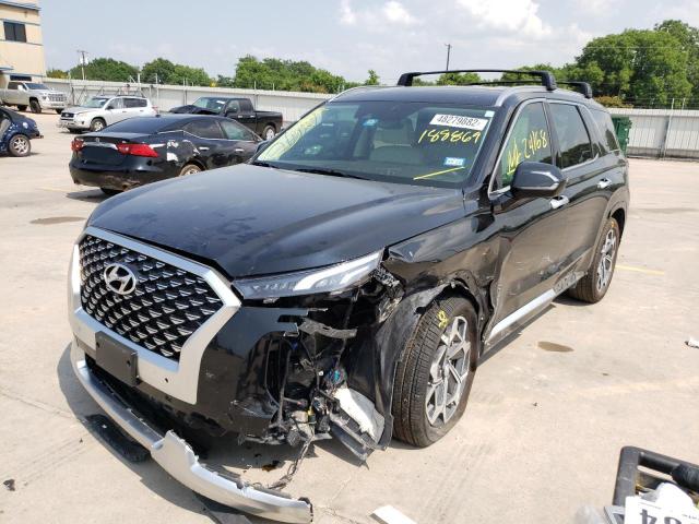 KM8R7DHE1MU188869 - 2021 HYUNDAI PALISADE C BLACK photo 2