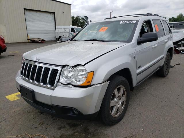 1J8HR48N48C156058 - 2008 JEEP GRAND CHER SILVER photo 2