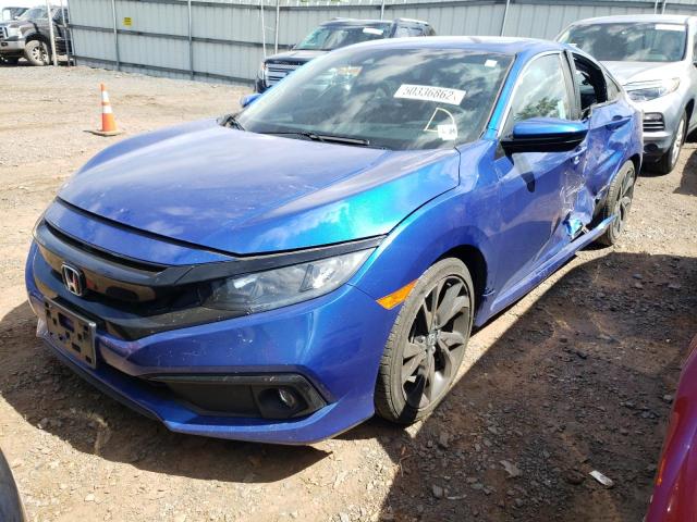 2HGFC2F80KH551720 - 2019 HONDA CIVIC SPOR BLUE photo 2