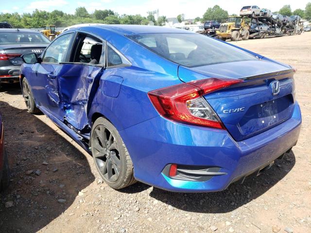 2HGFC2F80KH551720 - 2019 HONDA CIVIC SPOR BLUE photo 3