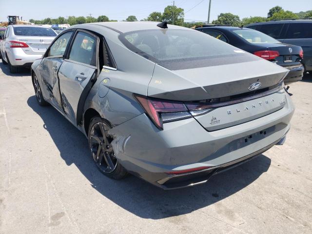 KMHLN4AJ1NU027197 - 2022 HYUNDAI ELANTRA LI GRAY photo 3