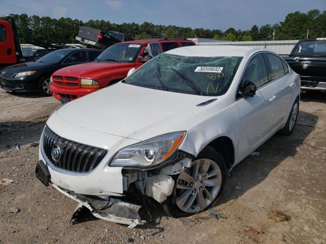 2G4GK5EX5G9156011 - 2016 BUICK REGAL WHITE photo 2