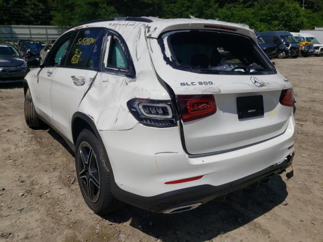 W1N0G8EB4MF910184 - 2021 MERCEDES-BENZ GLC 300 4M WHITE photo 3