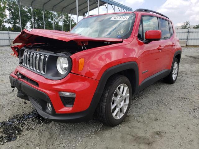 ZACNJABB6KPJ93563 - 2019 JEEP RENEGADE L RED photo 2