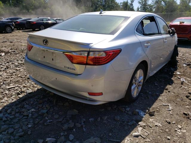 JTHBW1GG8D2002460 - 2013 LEXUS ES 300H SILVER photo 4