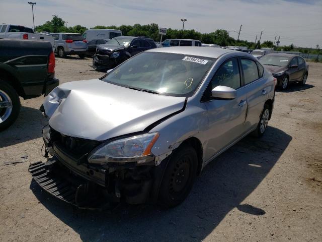 3N1AB7AP9FY324214 - 2015 NISSAN SENTRA S SILVER photo 2