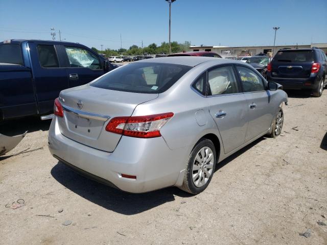 3N1AB7AP9FY324214 - 2015 NISSAN SENTRA S SILVER photo 4