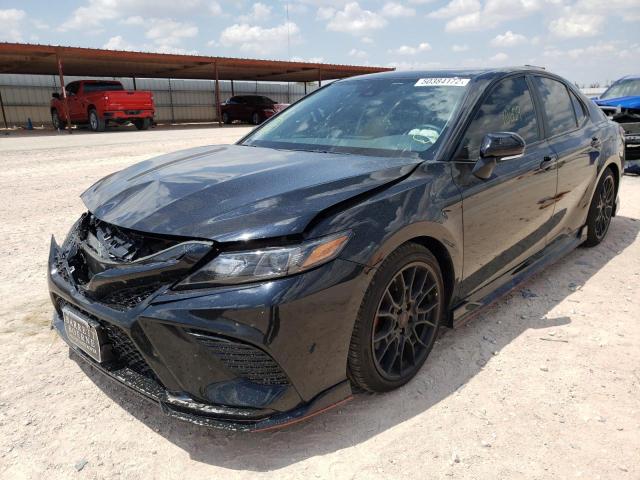 4T1KZ1AK0MU053778 - 2021 TOYOTA CAMRY TRD BLACK photo 2